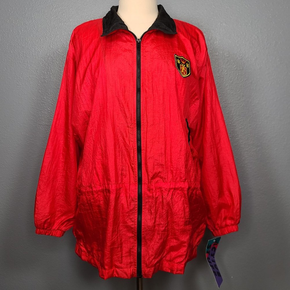 NWT Vintage 80s Red Windbreaker Streetwear Jacket
